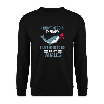 Schwertwal Ozean Tier Killerwal Geschenk Wal - Unisex Pullover - Schwarz - Vorne - Alina (178cm) & Michal (187cm)