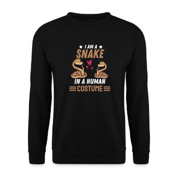 Serpent Costume Party Reptile Cadeau Serpent - Sweat-shirt Unisexe - noir - Devant - Alina (178cm) & Michal (187cm)