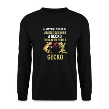 Lézards Amoureux des animaux Drôle de cadeau Gecko - Sweat-shirt Unisexe - noir - Devant - Alina (178cm) & Michal (187cm)