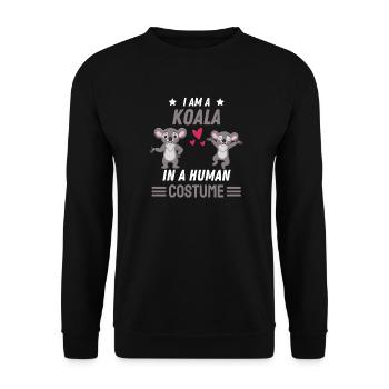 Australie Zoo Animal Costume Cadeau Koala drôle - Sweat-shirt Unisexe - noir - Devant - Alina (178cm) & Michal (187cm)