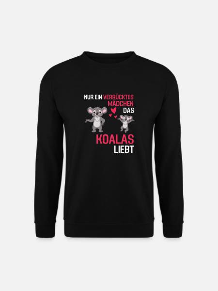 Koala Mädchen Australien Tier Geschenk Koala - Unisex Pullover - Schwarz