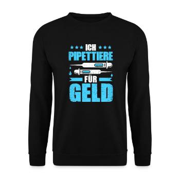 Biochemie Biologie Biochemiker Biologe Geschenk - Unisex Pullover - Schwarz - Vorne - Alina (178cm) & Michal (187cm)