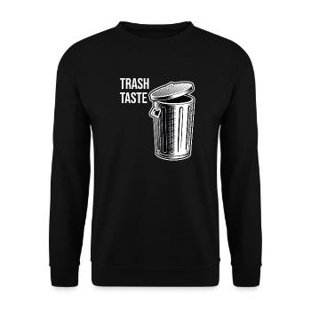 Trash Button - Unisex Sweatshirt - black - Front - Alina (178cm) & Michal (187cm)