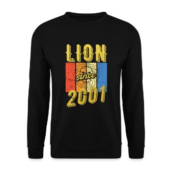 Léo 2001 Zodiac Cadeau d’anniversaire - Sweat-shirt Unisexe - noir - Devant - Alina (178cm) & Michal (187cm)