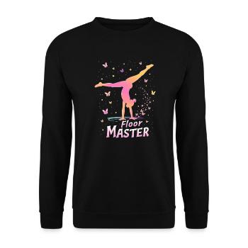 Gymnastics Gift Ladies Girls - Unisex Sweatshirt - black - Front - Alina (178cm) & Michal (187cm)
