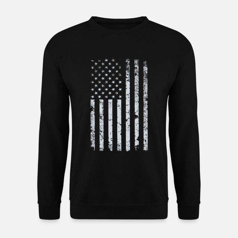 Drapeau américain des États-Unis - Sweat-shirt Unisexe - noir