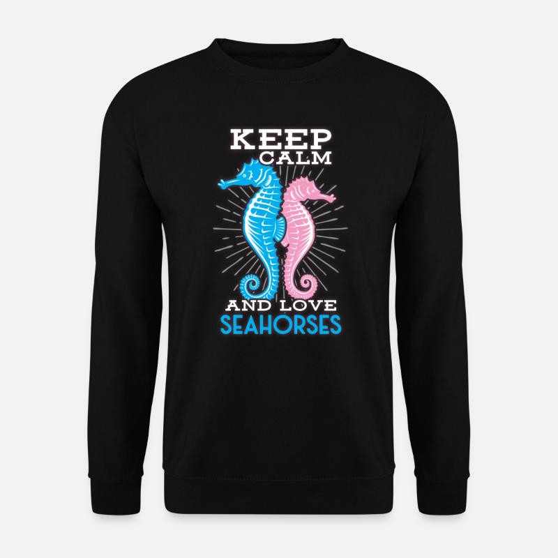 Seepferd - Unisex Pullover - Schwarz