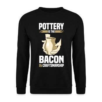 poterie | Poterie Céramique Hobby Art Cadeaux - Sweat-shirt Unisexe - noir - Devant - Alina (178cm) & Michal (187cm)