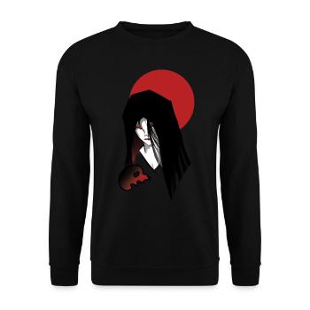 Japanese girl - Unisex Sweatshirt - black - Front - Alina (178cm) & Michal (187cm)