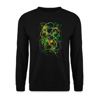 abstract - Unisex Sweatshirt - black - Front - Alina (178cm) & Michal (187cm)