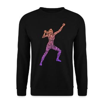 Climbing Symbols Bouldering Women Girls Climbing - Unisex Sweatshirt - black - Front - Alina (178cm) & Michal (187cm)