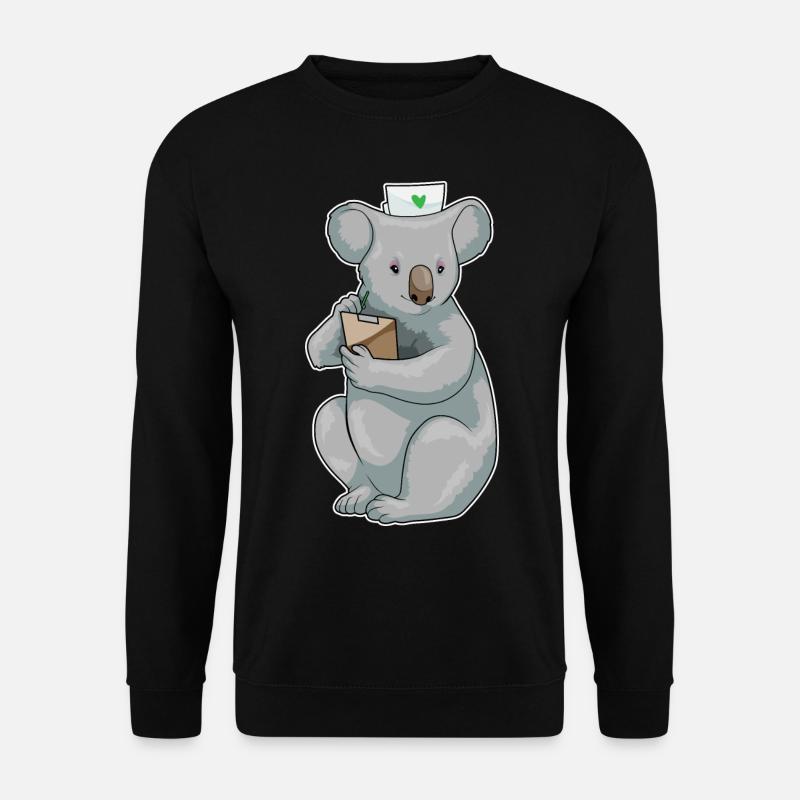 Bloc-notes Koala Nurse - Sweat-shirt Unisexe - noir