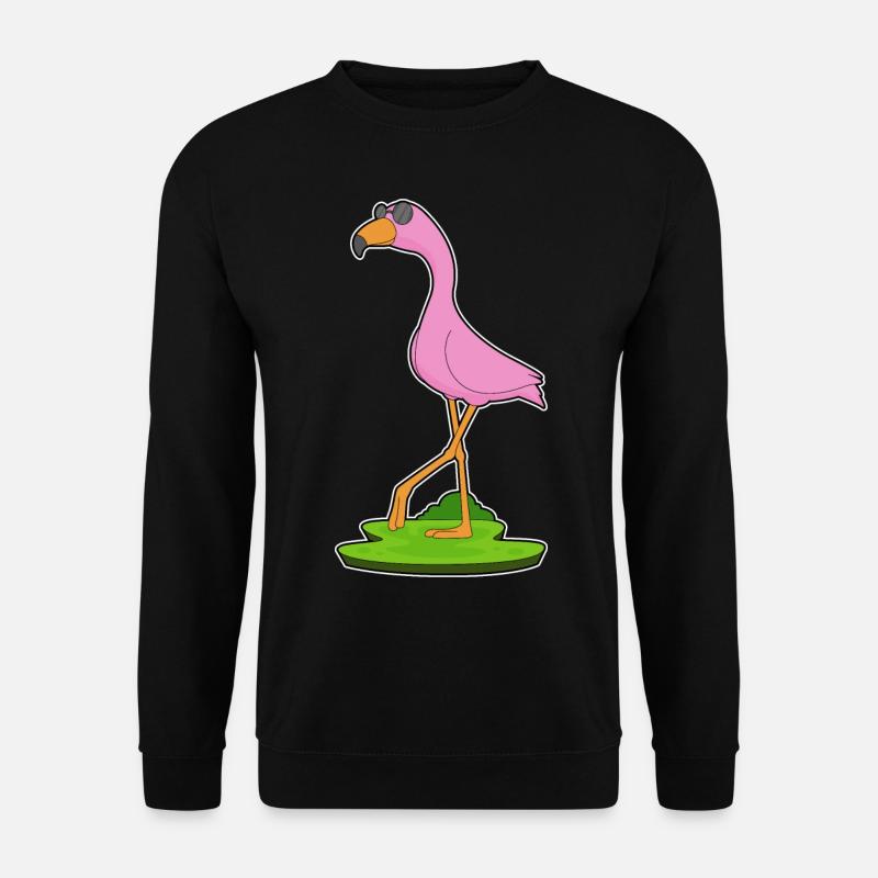 Flamingo Sunglasses - Unisex Sweatshirt - black