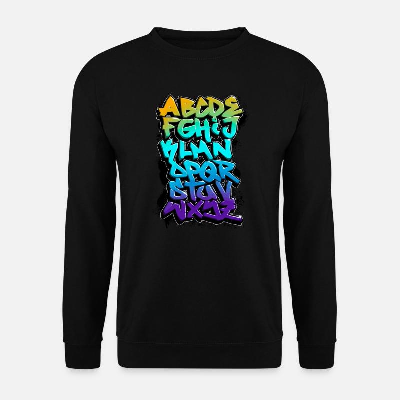 GRAFFITI-ALPHABET - Unisex Pullover - Schwarz