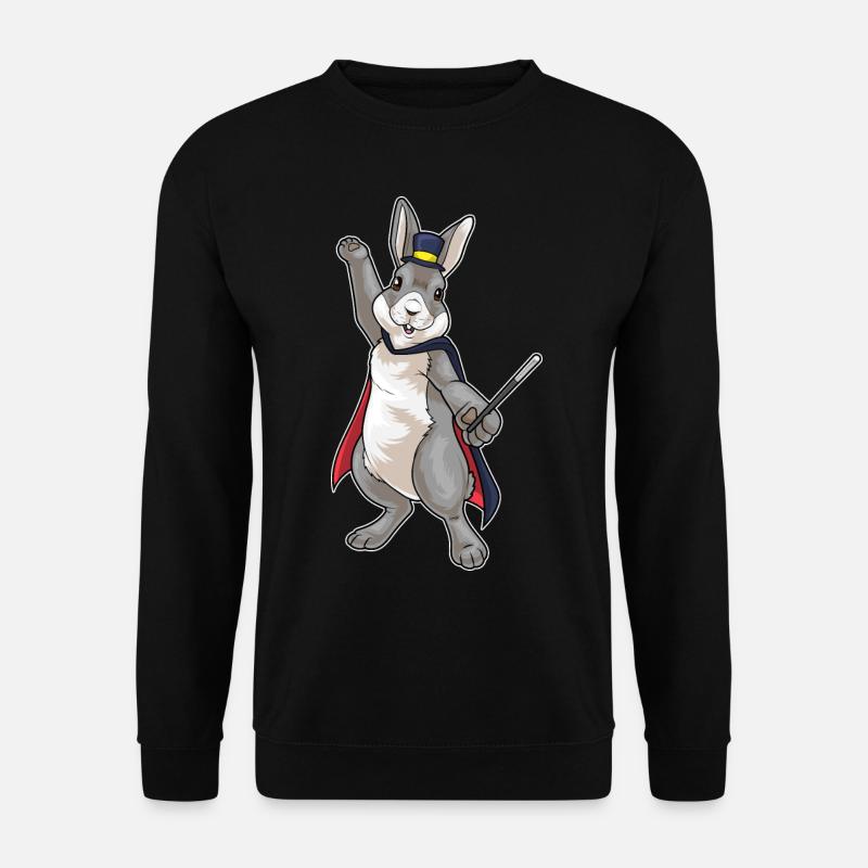 Bunny Wizard Wand - Unisex Sweatshirt - black