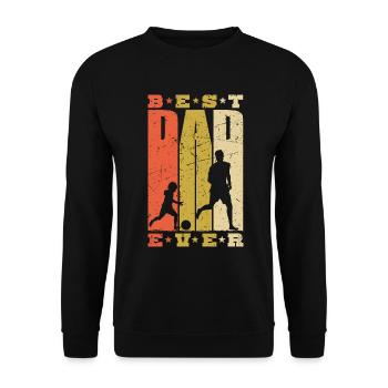 Meilleur papa Ever père fils papa footballeur footballeur - Sweat-shirt Unisexe - noir - Devant - Alina (178cm) & Michal (187cm)