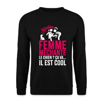 Femme méchante cadeau citation humour femme - Sweat-shirt Unisexe - noir - Devant - Alina (178cm) & Michal (187cm)