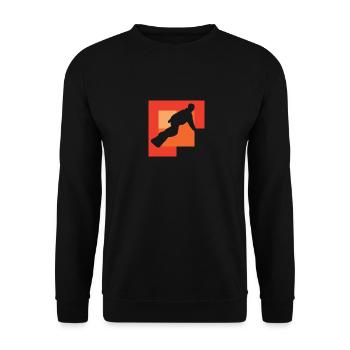 Snowboard Snowboarding Snowboarder - Unisex Sweatshirt - black - Front - Alina (178cm) & Michal (187cm)