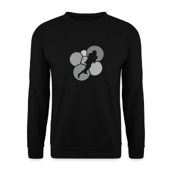 American Football Football Player Footballer - Unisex Sweatshirt - black - Front - Alina (178cm) & Michal (187cm)
