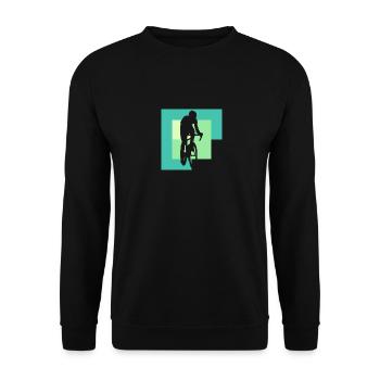 Radfoan Radfahren Radeln Radtour - Unisex Pullover - Schwarz - Vorne - Alina (178cm) & Michal (187cm)