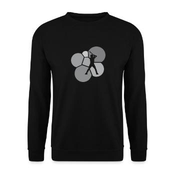 Baseball Batting Shortstop - Unisex Sweatshirt - black - Front - Alina (178cm) & Michal (187cm)