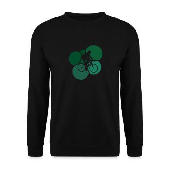 Radfoan Rad Cyclist Wheel - Unisex Sweatshirt - black - Front - Alina (178cm) & Michal (187cm)