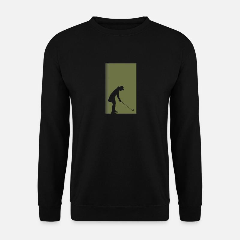 Golf Golfer Putting Golfer - Unisex Pullover - Schwarz