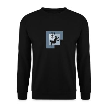 Mountainbiking Trail Biker Downhiller - Unisex Pullover - Schwarz - Vorne - Alina (178cm) & Michal (187cm)