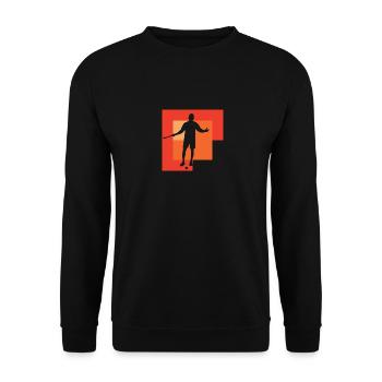 Hockey sur gazon Joueur de hockey sur gazon - Sweat-shirt Unisexe - noir - Devant - Alina (178cm) & Michal (187cm)