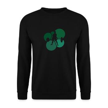 Weightlifting Gym Kraftsport Bodybuilding - Unisex Pullover - Schwarz - Vorne - Alina (178cm) & Michal (187cm)