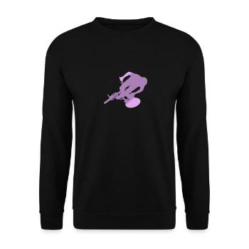 Mountainbiking Downhill Trail - Unisex Pullover - Schwarz - Vorne - Alina (178cm) & Michal (187cm)