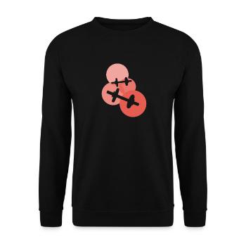 Weightlifting Bodybuilding - Unisex Pullover - Schwarz - Vorne - Alina (178cm) & Michal (187cm)