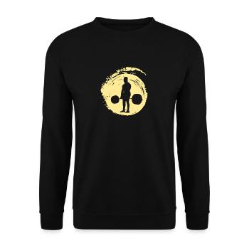 Bodybuilder Weightlifting Bodybuilding - Unisex Sweatshirt - black - Front - Alina (178cm) & Michal (187cm)