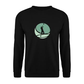 Volleyball de plage Volleyball de plage - Sweat-shirt Unisexe - noir - Devant - Alina (178cm) & Michal (187cm)