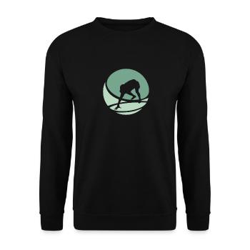 Footballer Quarterback Rugby - Unisex Sweatshirt - black - Front - Alina (178cm) & Michal (187cm)