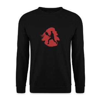 Joueur de tennis Raquette de tennis Court de tennis - Sweat-shirt Unisexe - noir - Devant - Alina (178cm) & Michal (187cm)