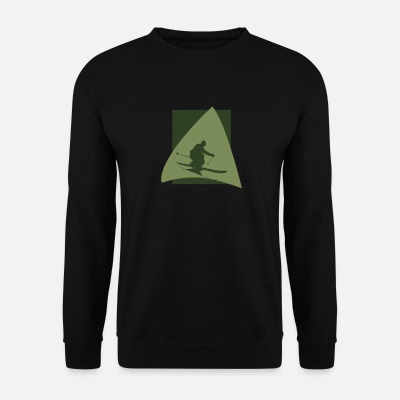 Skifahrer Skifahren - Unisex Pullover - Schwarz