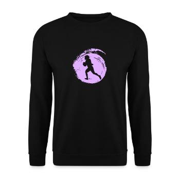 American Football Quarterback Rugby - Unisex Sweatshirt - black - Front - Alina (178cm) & Michal (187cm)