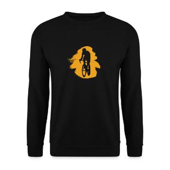 Radfahrer Fahrrad Fahrradfahren - Unisex Pullover - Schwarz - Vorne - Alina (178cm) & Michal (187cm)