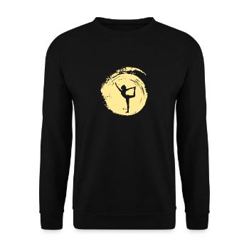 Yin Mindfulness - Unisex Sweatshirt - black - Front - Alina (178cm) & Michal (187cm)