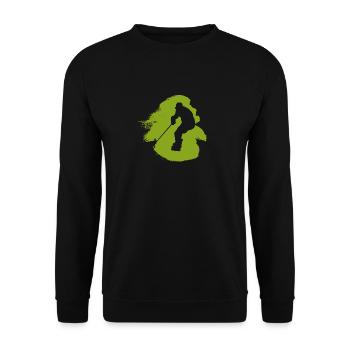Ice Hockey Puck Hockey - Unisex Sweatshirt - black - Front - Alina (178cm) & Michal (187cm)