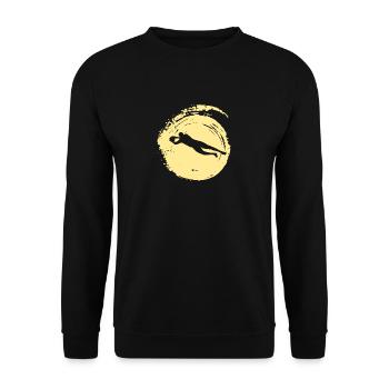 Midfielder Soccer Player - Unisex Sweatshirt - black - Front - Alina (178cm) & Michal (187cm)