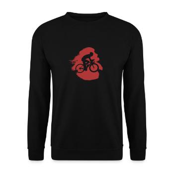 Cyclist Cyclist Bicycle - Unisex Sweatshirt - black - Front - Alina (178cm) & Michal (187cm)