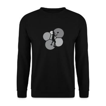 Badminton Smash Badminton Racket - Unisex Sweatshirt - black - Front - Alina (178cm) & Michal (187cm)