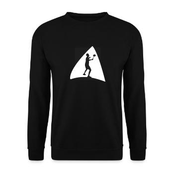Badminton Player Badminton - Unisex Sweatshirt - black - Front - Alina (178cm) & Michal (187cm)