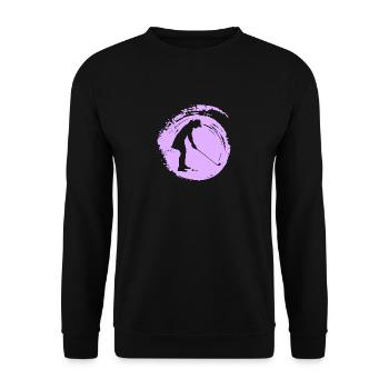 Golfspieler Driver - Unisex Pullover - Schwarz - Vorne - Alina (178cm) & Michal (187cm)