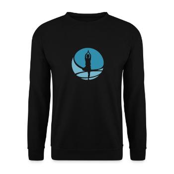 Meditation Vinyasa Mantra - Unisex Sweatshirt - black - Front - Alina (178cm) & Michal (187cm)