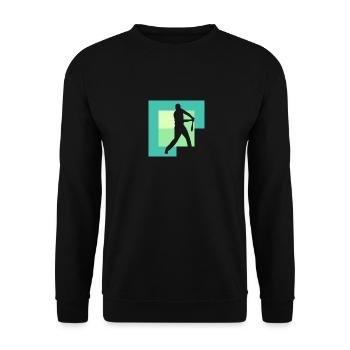 Baseball Baseball Bat Baseball Joueur De Baseball Receveur - Sweat-shirt Unisexe - noir - Devant - Alina (178cm) & Michal (187cm)