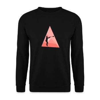 Crosse de crosse Crosse d’intercrosse - Sweat-shirt Unisexe - noir - Devant - Alina (178cm) & Michal (187cm)