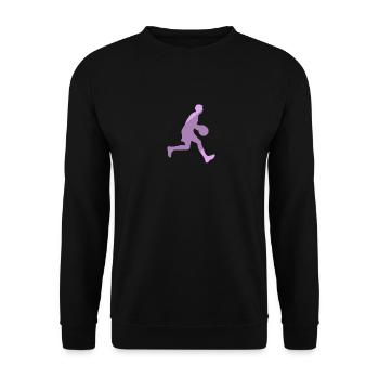 Basketballspieler Basketball Dunk - Unisex Pullover - Schwarz - Vorne - Alina (178cm) & Michal (187cm)
